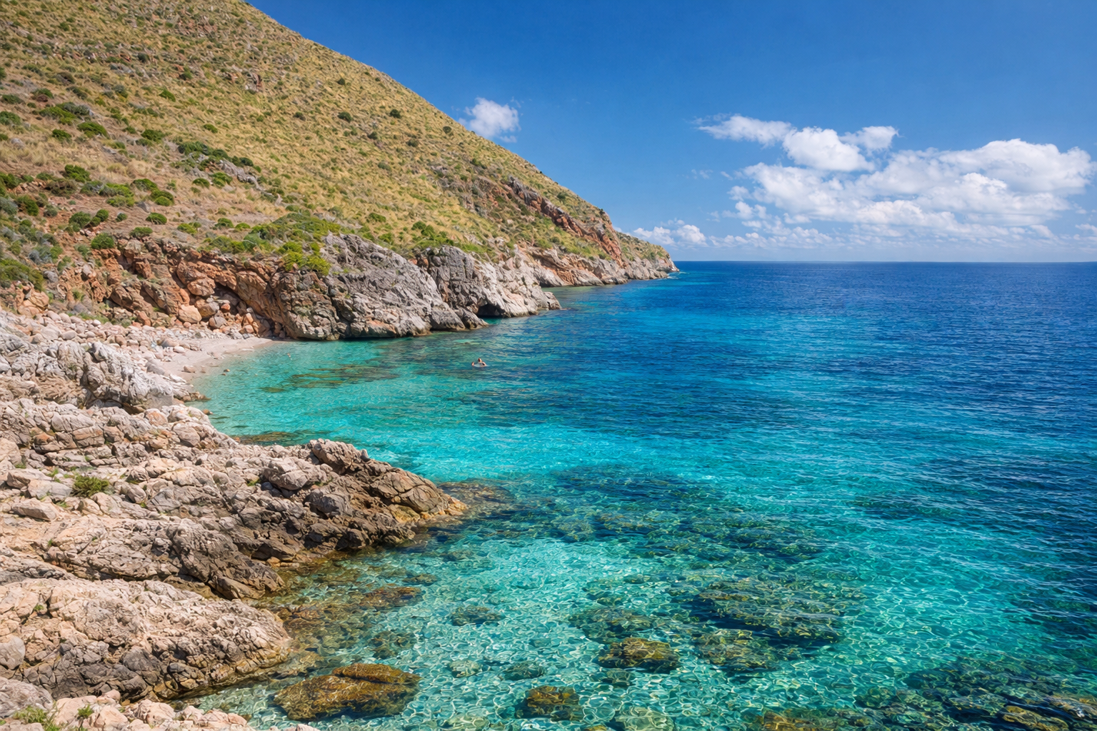 Cala Capreria nella Riserva dello Zingaro vista panoramica