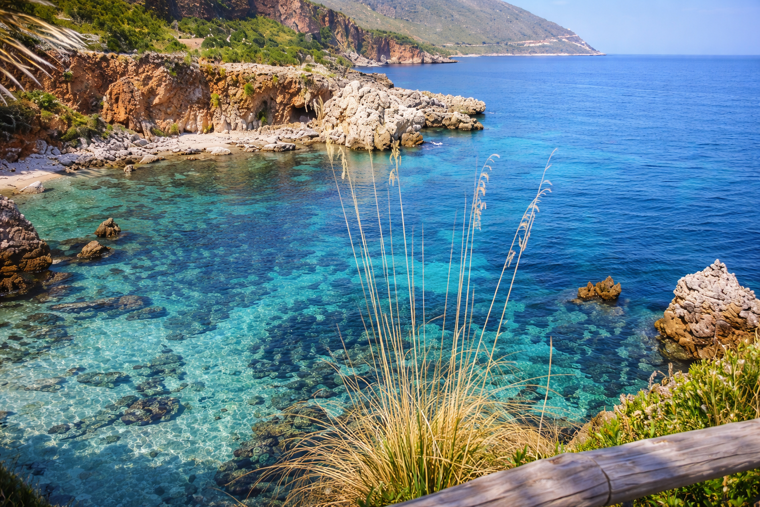 Cala del Varo nella Riserva dello Zingaro vista panoramica