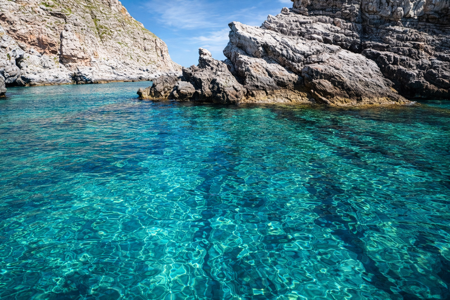 Marettimo con scogliera e mare cristallino